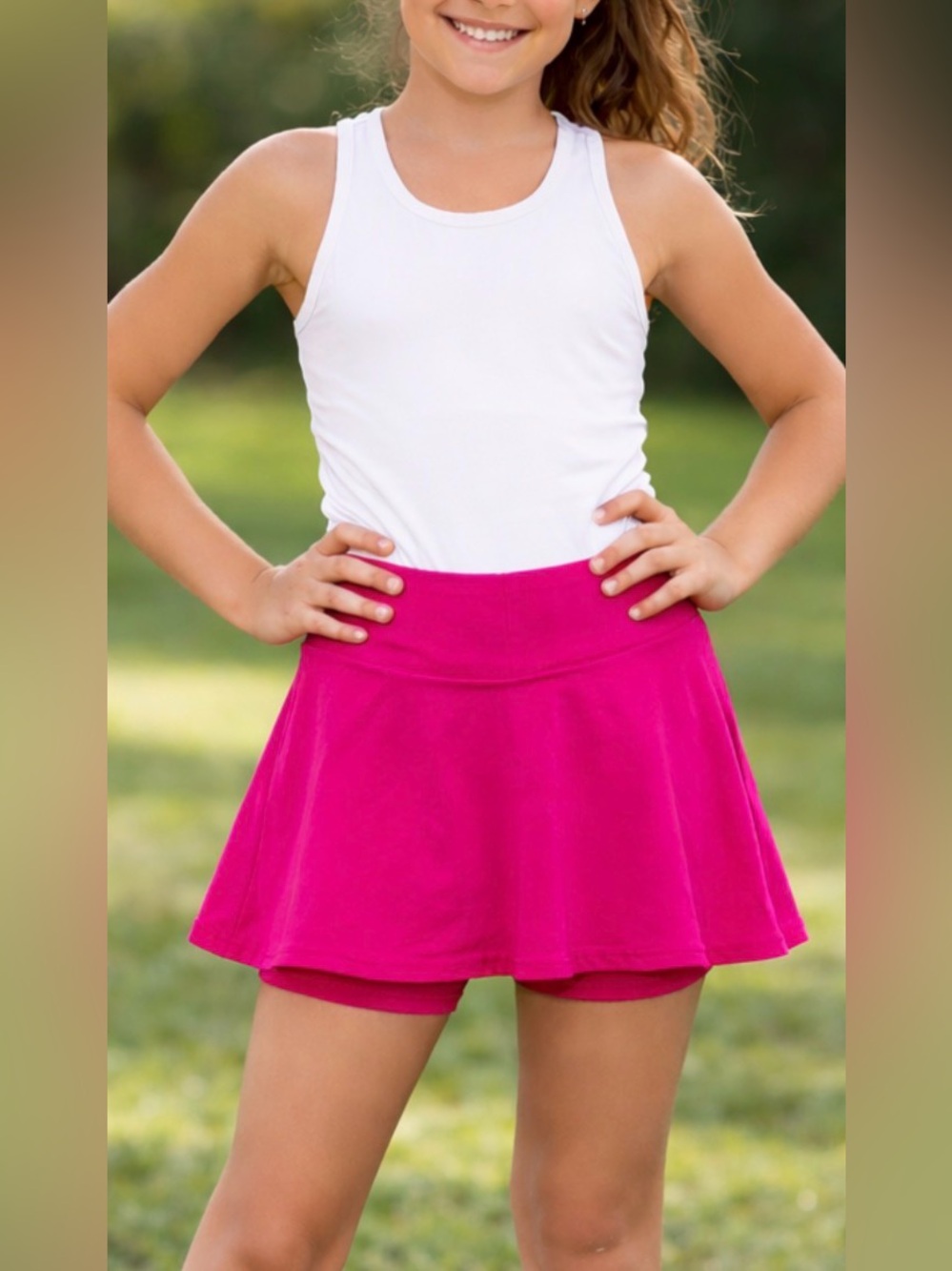 Reflex Fuchsia Active Skort for Girls